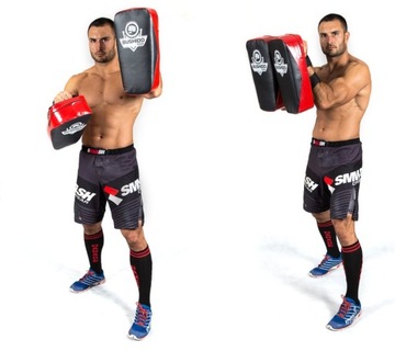 TARCZA TRENINGOWA PAO BOKSERSKA MUAY THAI KICKBOXING KARATE 42X25 BUSHIDO