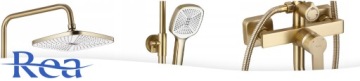 REA ARGUS BRUSHED GOLD Душевой набор с изливом