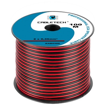 Kabel Głośnikowy, Przewód, Taśma LED 2x0,50 100 m Do Ledów Meblowy