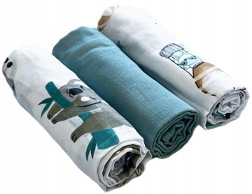 ПРЕМИУМ МУСЛИНОВЫЕ ПОДГУЗНИКИ 3 ШТ 60х75см