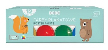 INTERDRUK BEBE FRESH SCHOOL POSTER КРАСКИ 12 цветов
