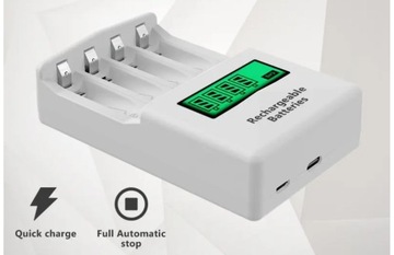 ЗАРЯДНОЕ УСТРОЙСТВО ДЛЯ ПАЛИЧНЫХ БАТАРЕЙ AAA AA R6 R3 NiMH АККУМУЛЯТОРОВ С ЖК-дисплеем