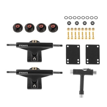 Trucki do deskorolki 5.0 Koła 52mm ABEC 11 Riser Pads Sprzęt Czerwone