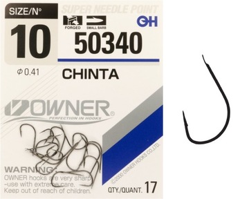 Haczyki z łopatką OWNER CHINTA czarny nikiel r. 10