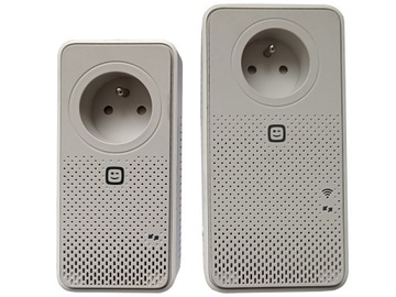 Zestaw 2 transmiterów sieciowych PLC WiFi Powerline 1,2 Gb/s