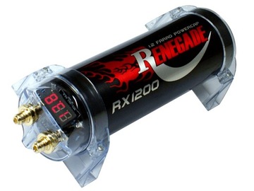 Kondensator RENEGADE 1,2F do Car Audio WYŚWIETLACZ LCD