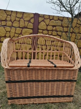 WIKLIN BENCH Плетеный багажник со спинкой Siedlisko