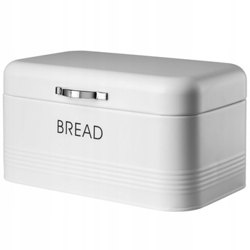 CHLEBAK POJEMNIK NA PIECZYWO CHLEB METALOWY BIAŁY
