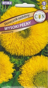 Słonecznik Ozdobny Wysoki Pełny żółty do 2m długo kwitnie piękne żółte kwia