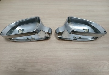 AUDI RS3 RS4 Q3 A6 C6 A4 B8 A5 8T POUZDRO ZRCÁTKO CHRÓM SATIN KOMPLET OE