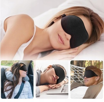 ДОРОЖНАЯ МАСКА SLEEPING EYESPALD 3D LIGHT BLACKING MASK, РЕГУЛИРУЕМАЯ