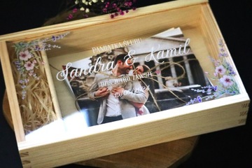 ДЕРЕВЯННАЯ КОРОБКА ДЛЯ ФОТОПЕЧАТИ Свадебный сувенир Свадебный подарок