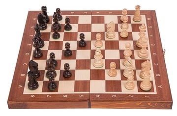 SQUARE - Szachy drewniane TURNIEJOWE NR 3 - MAHOŃ