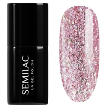 SEMILAC LAKIER HYBRYDOWY BROKATOWY RÓŻOWY 293 ROSE GOLD SHIMMER 7ml