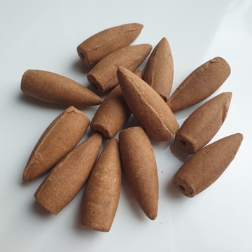 СВЕЧИ КОНУСНЫЕ ОБРАТНЫЕ ЧАНДАН Сандал 12шт НАТУРАЛЬНЫЕ