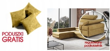 Угловой диван Canada MINI Cornea, 5 подвижных подголовников, контейнер для постельного белья