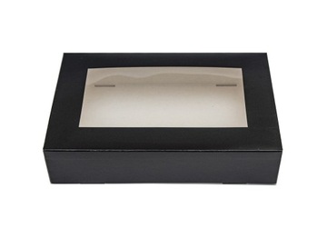 ЧЕРНАЯ коробка Контейнер-коробка упаковочная СУШИ ТОРТ 17х11,5х5см 10шт.