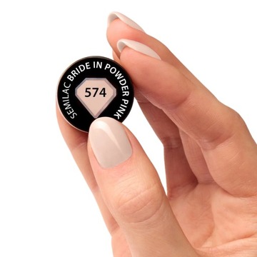 Semilac Lakier Hybrydowy Do Paznokci Bride In Powder Pink 574 Jasny Beż 7ml