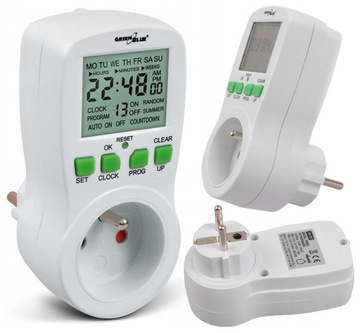 TIMER WYŁĄCZNIK WŁĄCZNIK CZASOWY PROGRAMATOR 3860W GreenBlue GB107
