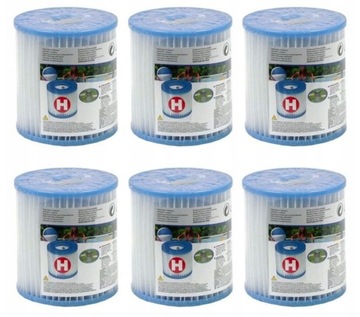 6 x Filtr Filtry Pompy Basenowej Wkład Filtracyjny Basen INTEX typ H 29007