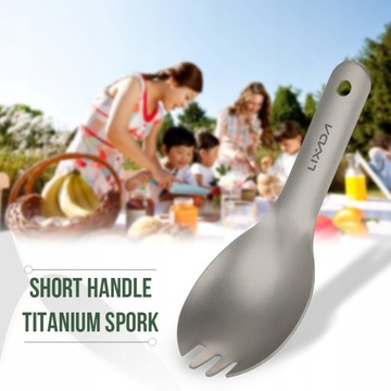 Lixada Титановый Spork с короткой ручкой Ultralight