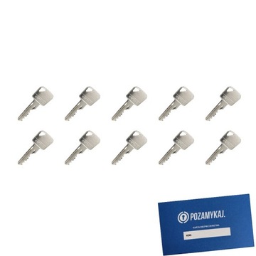 Klucze 10 szt do LOB SYSTEM JEDNEGO KLUCZA A