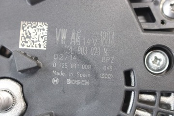 Vw audi seat skoda генератор 180a 03l903023m 03l903023mx дизельный двигатель 1.6