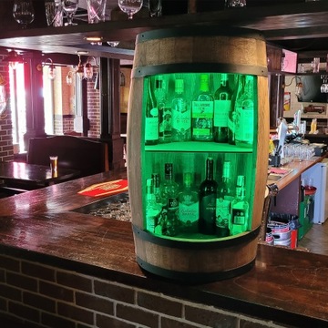 Beczka barek z oświetleniem LED RGB wysokość 80cm