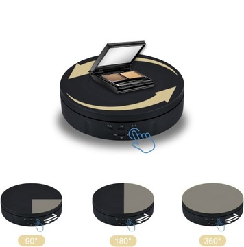 ПОВОРОТНЫЙ СТОЛИК НА 360° ДЛЯ ФОТОГРАФИЙ БЕЗ ЗЕРКАЛА, ЧЕРНЫЙ 14,5 СМ