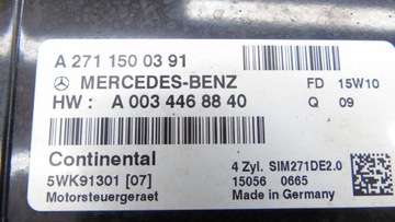 JEDNOTKA ŘÍZENÍ MERCEDES SLK R172 1.8 CGI A2711500391