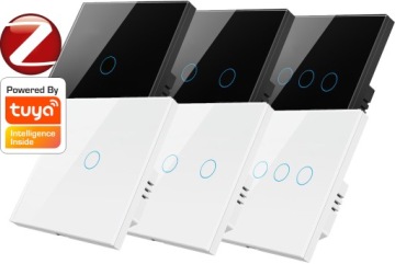 3-контурный сенсорный переключатель TUYA ZigBee. черный #без Н