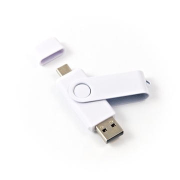 Pendrive 4 GB 2.0 USB-C TYP C BIAŁY + GRAWER TWOJE LOGO GADŻET DLA FIRMY