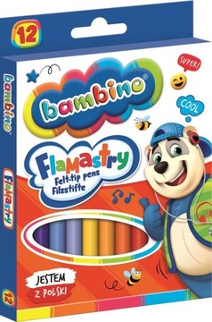 Flamastry Pisaki Bambino 12 kolorów