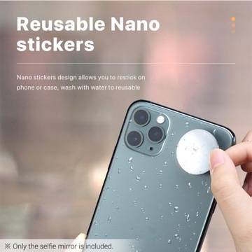 Compact Adhesive Mirror for Phone Metal Plates