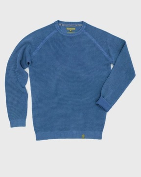 Casualowy Sweter męski niebieski XL