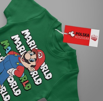 НАБОР 3В1 ДЕТСКАЯ ФУТБОЛКА ТАТУ НАКЛЕЙКИ SUPER MARIO BROS 152 КАЧЕСТВО