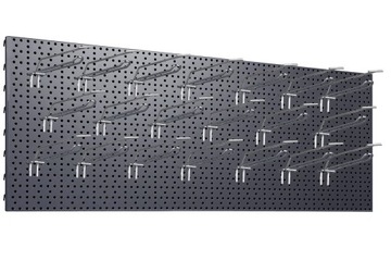 Tablica warsztatowa 1000x400 c.szary + 20x zawieszka podwójna L-200