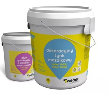 Tynk mozaikowy gramaplast weber TD351 1,6 mm AM20 25 kg z gruntem