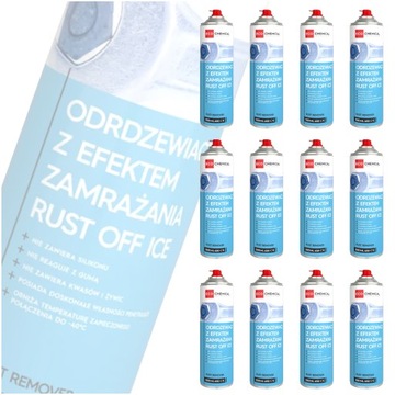 ODRDZEWIACZ ZAMRAŻAJĄCY RUST OFF ICE ECOCHEMICAL ZESTAW 12 SZTUK