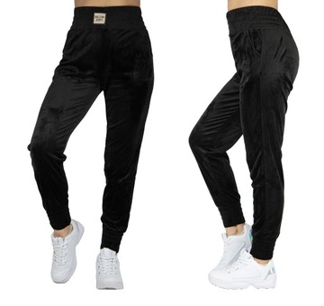 Welurowe Spodnie Dresowe WYSOKI STAN D53 C r.4XL/5XL