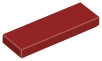 Lego 63864 płytka tile 1x3 c. czerwony 10 szt N