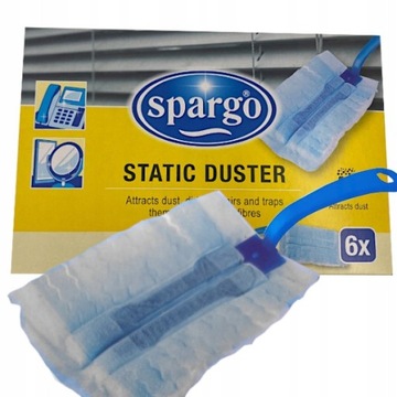 SPARGO Miotełka / Zmiotka do kurzu elektrostatyczna 6 ściereczek + rączka