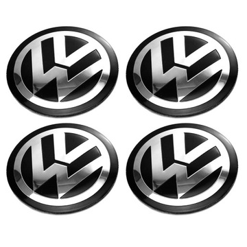 4SZT VW ZNACZEK NAKLEJKA EMBLEMAT NA FELGI 70MM