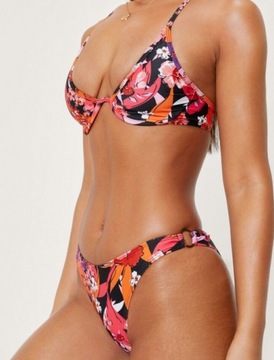 Dwuczęściowy strój kąpielowy bikini w kwiaty 38