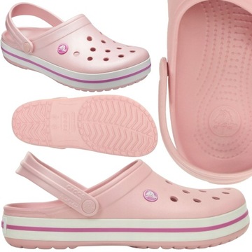 женские шлёпанцы Crocs crocband 11016 лёгкие сабо 37-38 m5/w7