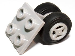 Lego 4870c01 Płytka Koło Light Gray 1 szt.