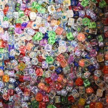 5X TAJEMNICZA KOSTKA KOŚĆ SZEŚCIOŚCIENNA K6 RPG