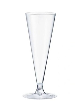JEDNORAZOWE KIELISZKI KIELISZEK DO SZAMPANA 120ml (10 sztuk) RED PLAST