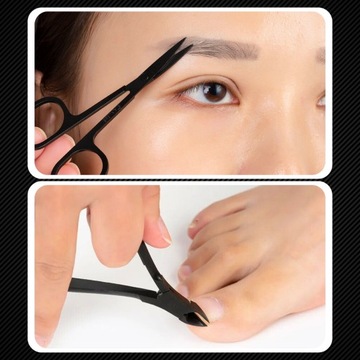 Zestaw przybornik do paznokci do pedicure manicure cążki nożyczki w etui