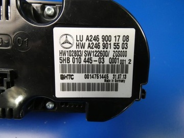 MERCEDES A TŘÍDA W176 W246 PANEL KLIMATIZACE VENTILACE